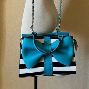 Betsey Johnson Stripe Box Handbag
